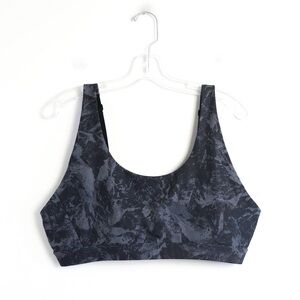 Lole sports bra athletic top workout gym XL marble abstract print light support